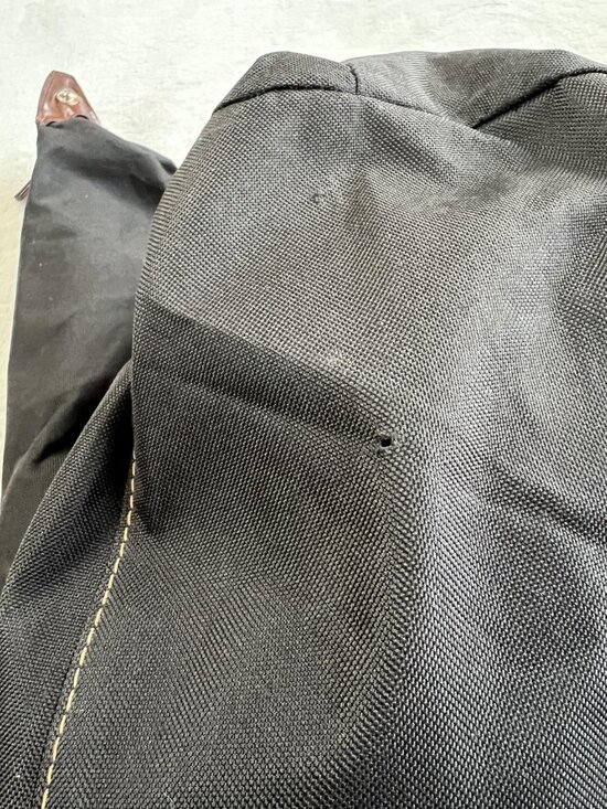 Ralph Lauren Polo Large Black Travel Duffel Bag Canvas Brown Faux Leather Trim - Picture 13 of 16